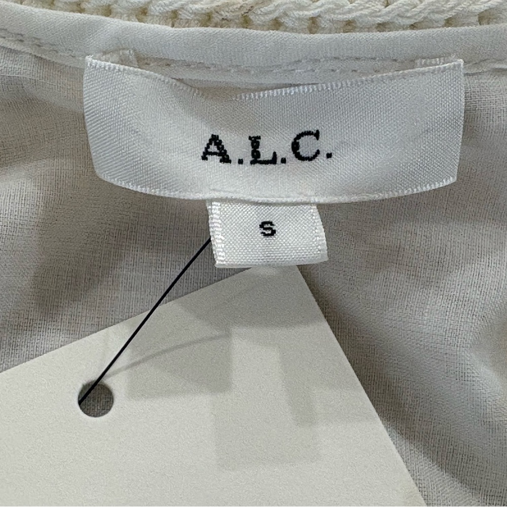 A.L.C. Jodie Crochet-Trim 
 Top – White – New With Tags - Picture 11 of 12
